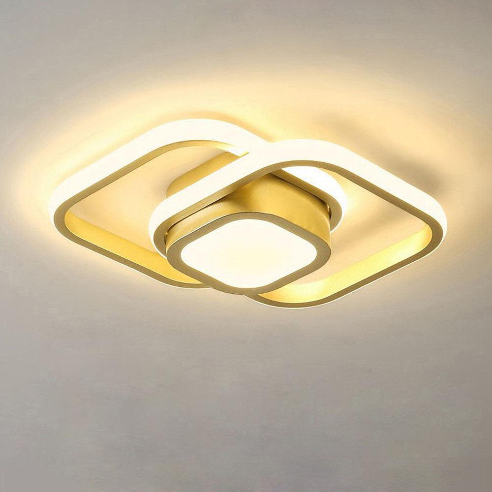 Modern Minimalistisch Halo Duo Plafondlicht met Warm LED Licht voor Woonruimtes en Slaapkamers 12