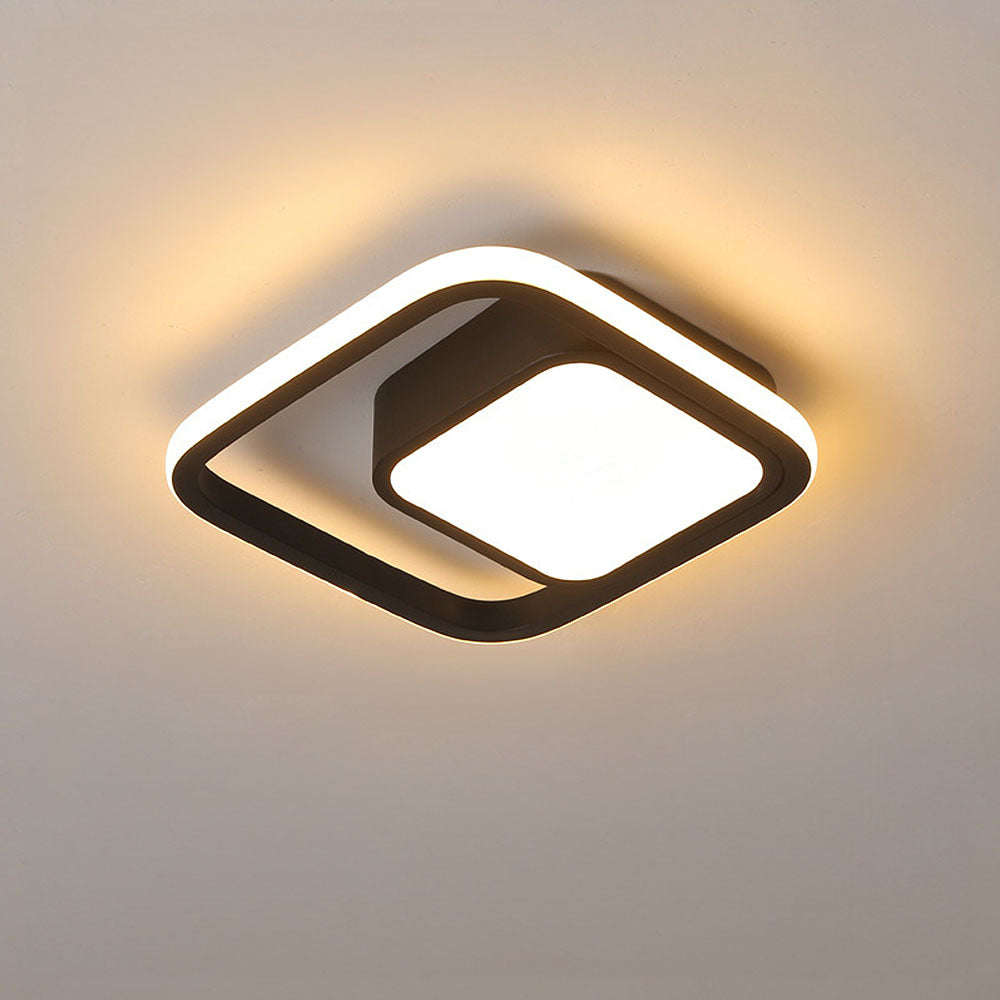 Modern Minimalistisch Halo Duo Plafondlicht met Warm LED Licht voor Woonruimtes en Slaapkamers 15