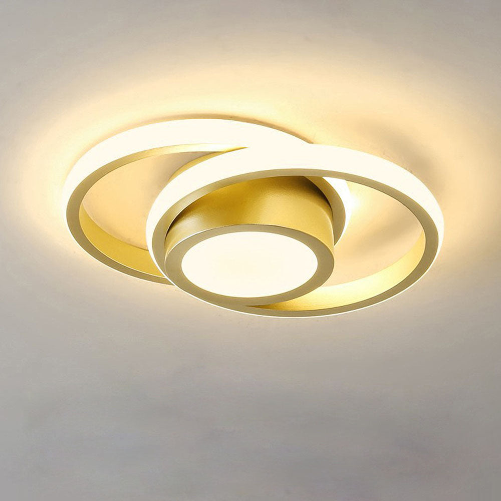 Modern Minimalistisch Halo Duo Plafondlicht met Warm LED Licht voor Woonruimtes en Slaapkamers 16