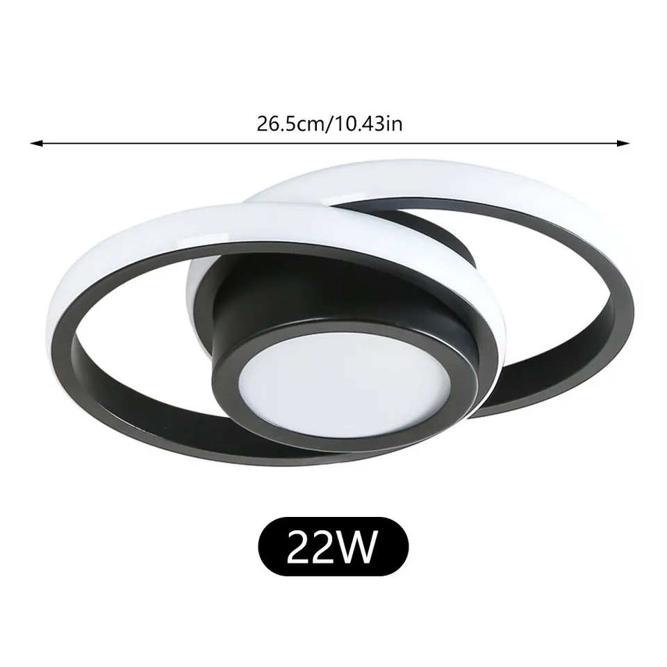 Modern Minimalistisch Halo Duo Plafondlicht met Warm LED Licht voor Woonruimtes en Slaapkamers 3