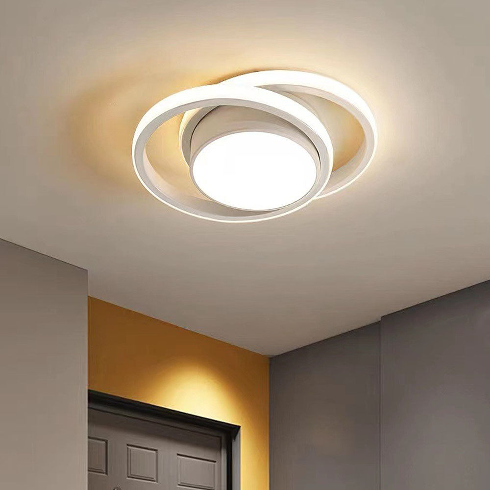 Modern Minimalistisch Halo Duo Plafondlicht met Warm LED Licht voor Woonruimtes en Slaapkamers 6