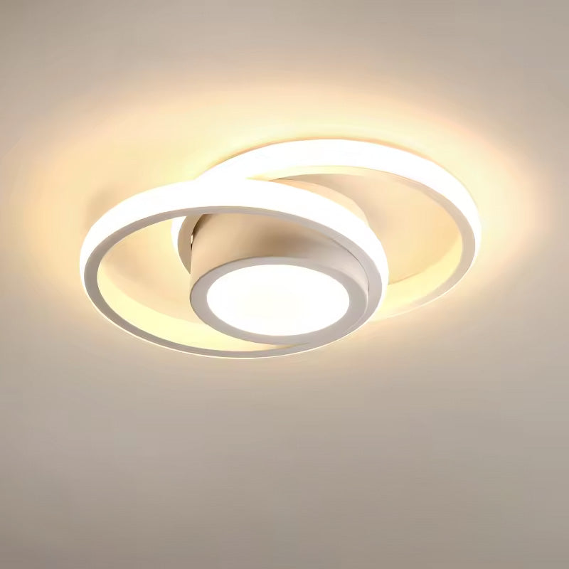 Modern Minimalistisch Halo Duo Plafondlicht met Warm LED Licht voor Woonruimtes en Slaapkamers 7