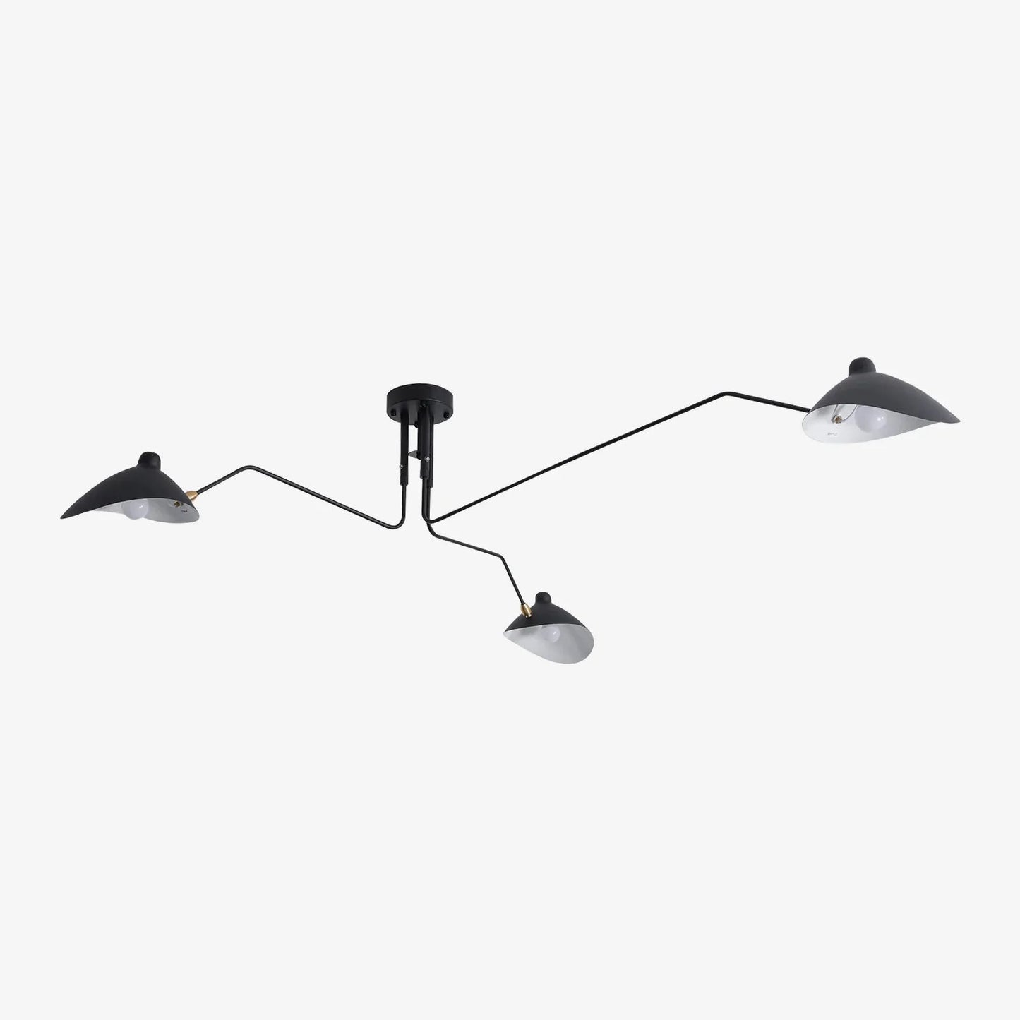 Moderne 3-armige Plafondlamp met Verstelbare Armen - Plafonniere voor Slaapkamer en Woonkamer 1