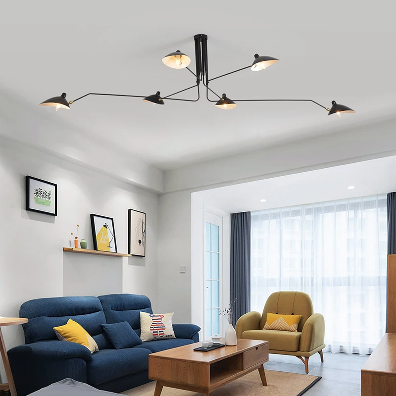 Moderne 3-armige Plafondlamp met Verstelbare Armen - Plafonniere voor Slaapkamer en Woonkamer 5