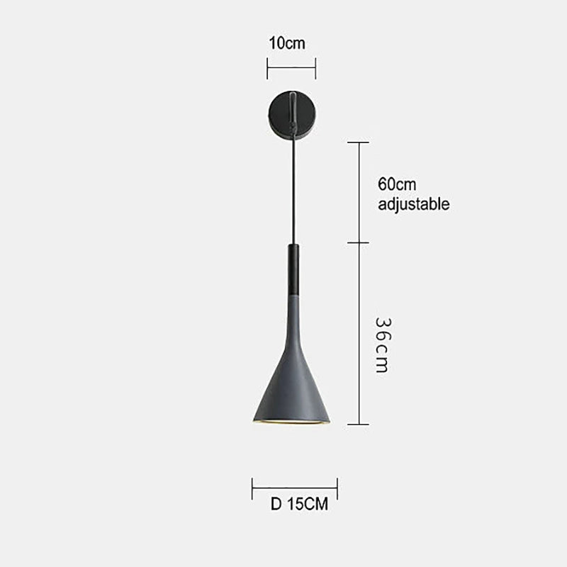 Moderne Bedside Pendant Wandlampen met Verstelbare Koord – Scandinavisch Design 7