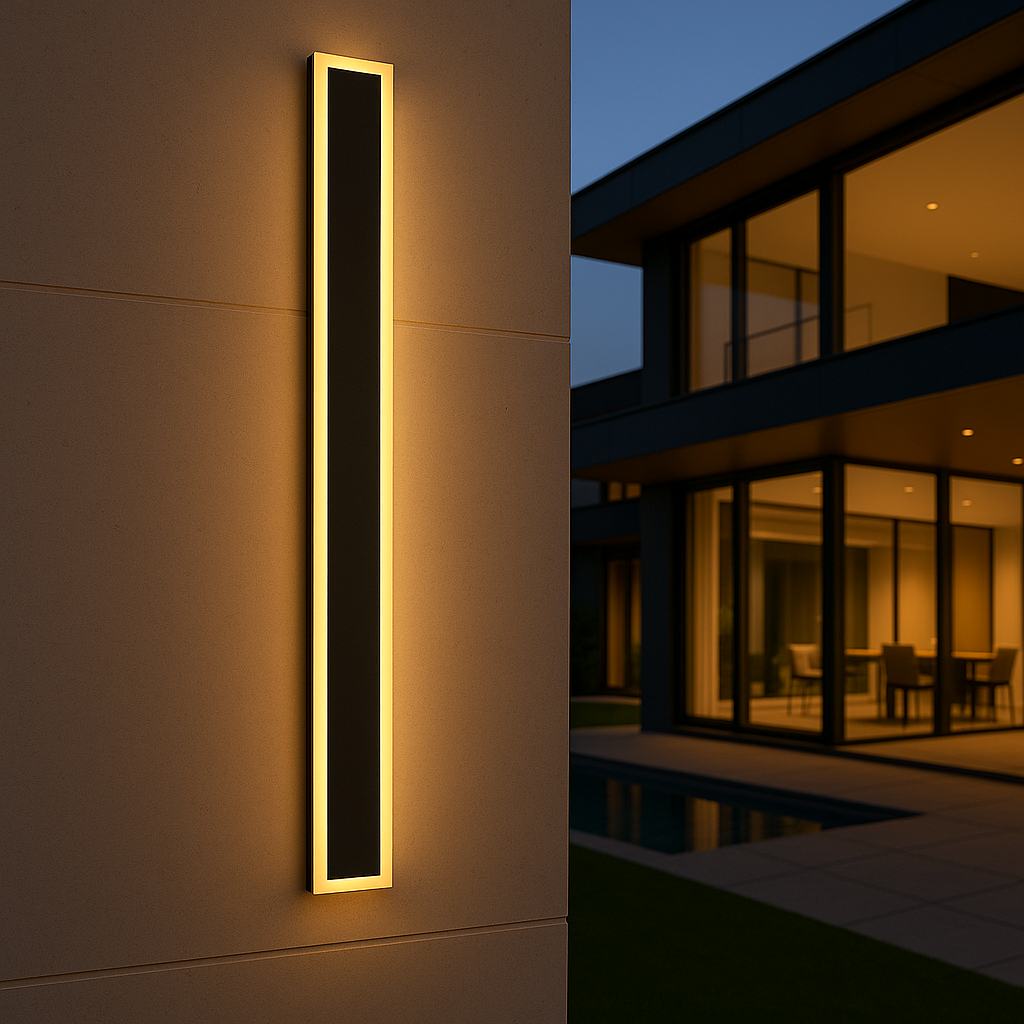 Moderne Buiten Wandlamp van Metaal met LED 8*120 CM