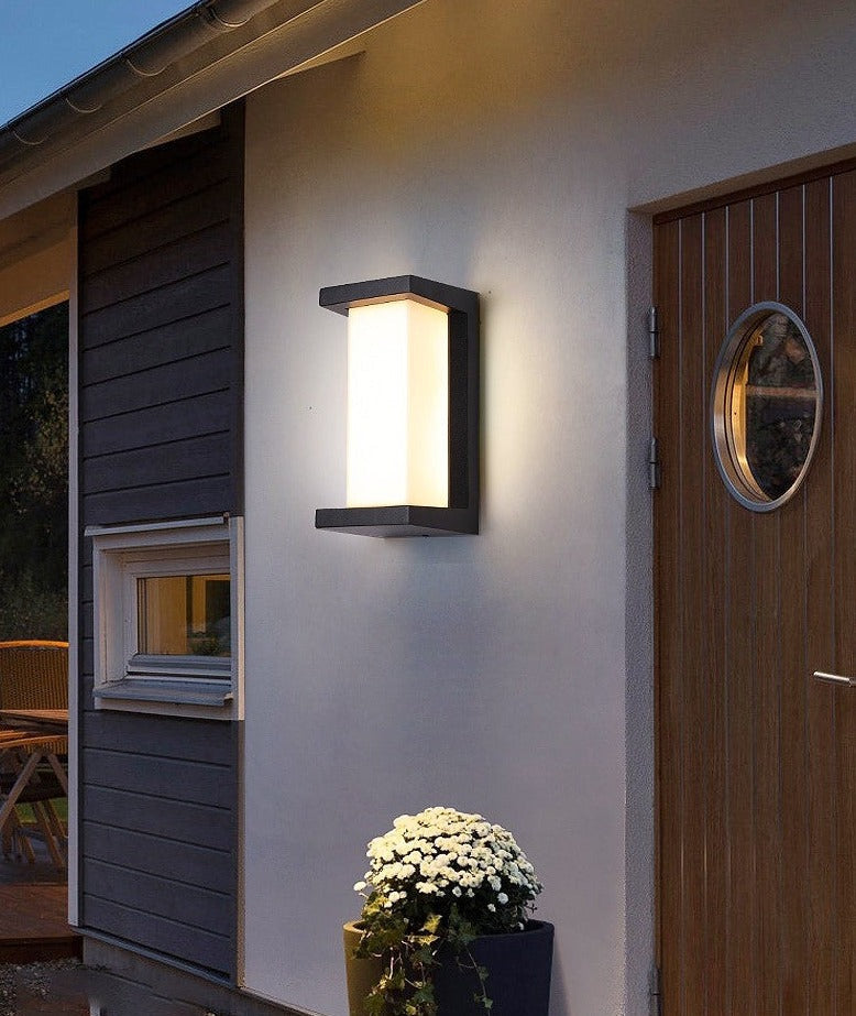 Moderne Buitenlamp Zwart met Bewegingssensor Model D