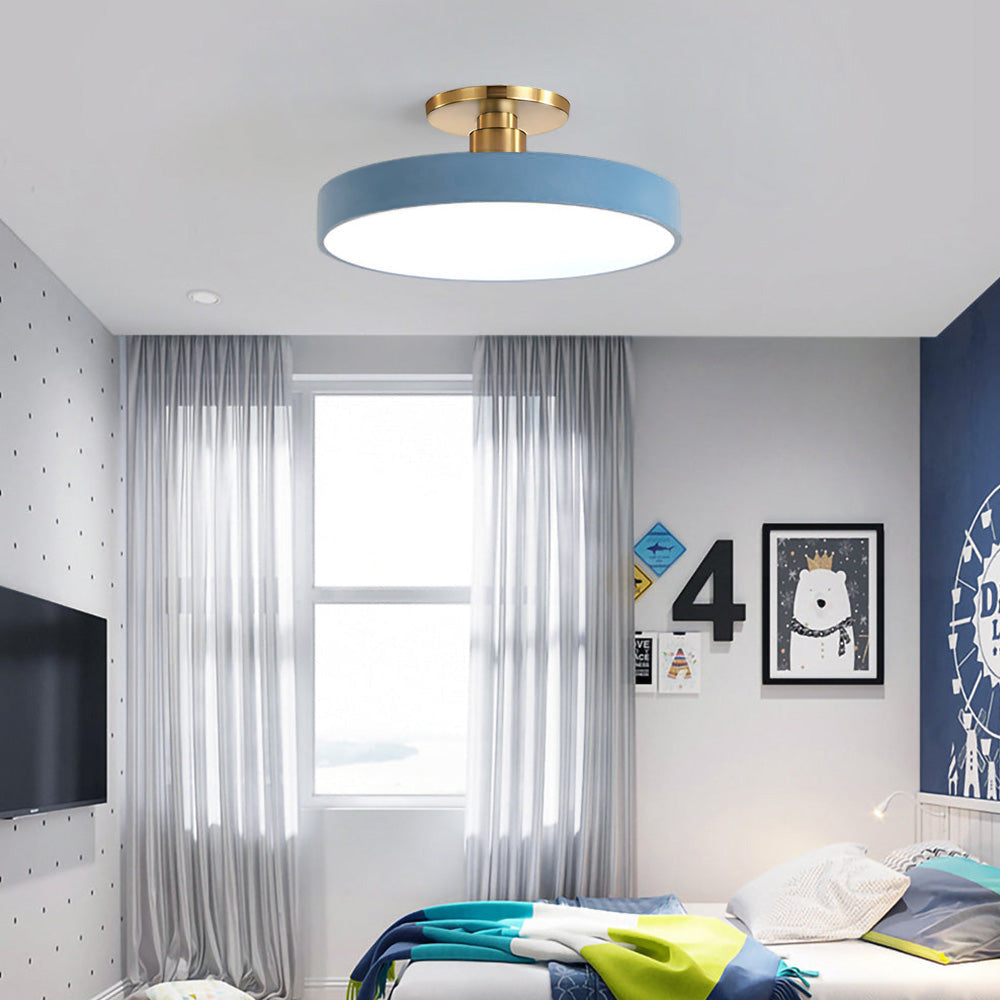 Moderne Ronde LED Hangende Plafondlamp Blauw