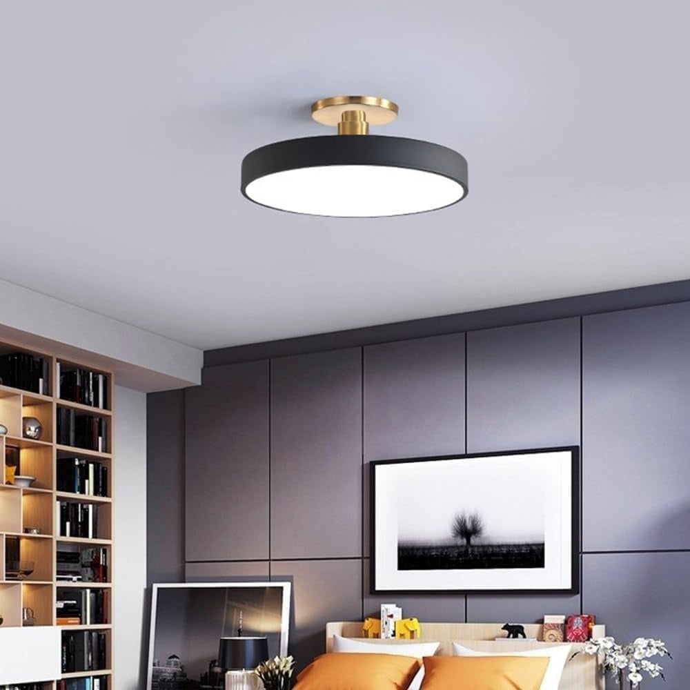 Moderne Ronde LED Hangende Plafondlamp Zwart 60cm*13cm (48W)