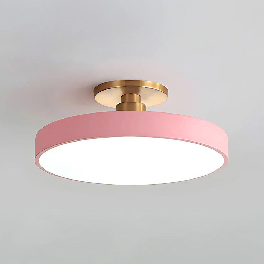 Moderne Ronde LED Hangende Plafondlamp Roze