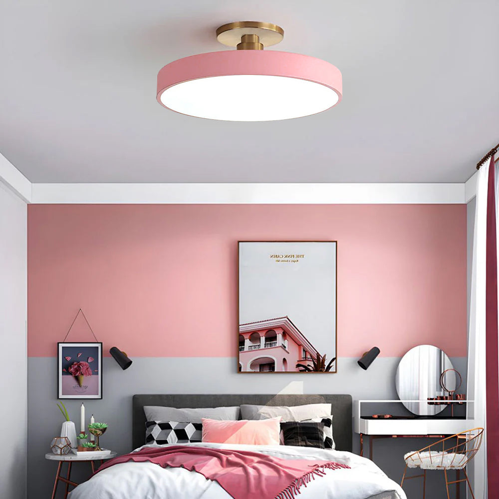Moderne Ronde LED Hangende Plafondlamp Roze 50cm*13cm (36W)