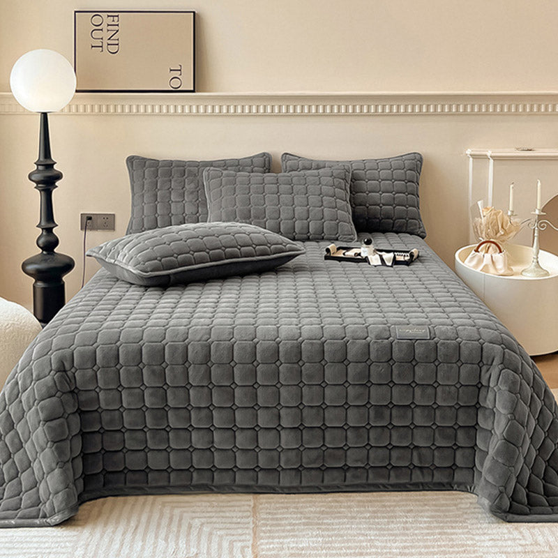 Moderne Fleece Deken met Vierkante Textuur voor Comfort en Multifunctioneel Gebruik 11