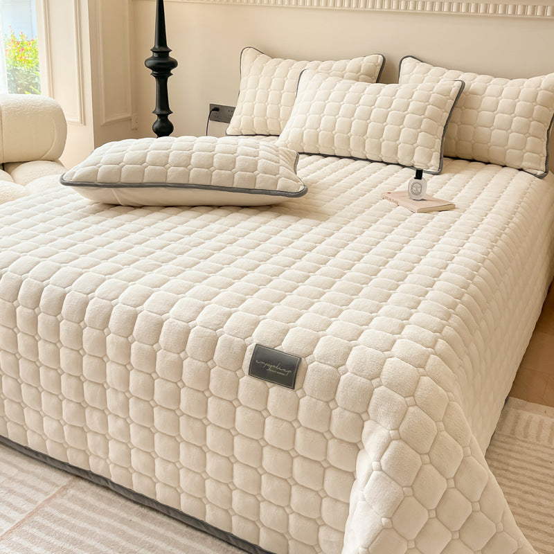 Moderne Fleece Deken met Vierkante Textuur voor Comfort en Multifunctioneel Gebruik 6