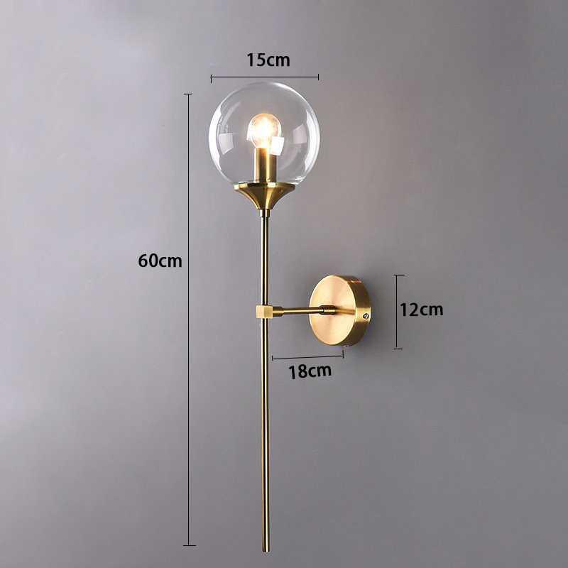 Moderne Glazen Wandlamp Goud - Elegante Wandverlichting voor Binnen en Muurlamp Decoratie 4
