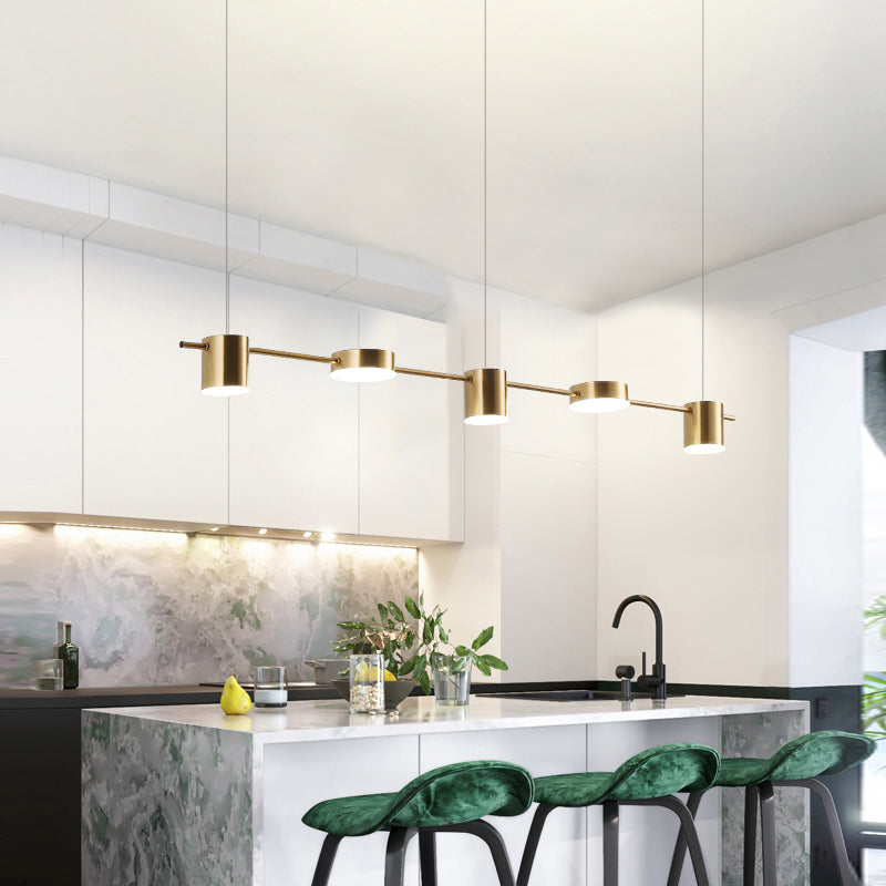 Moderne Hanglamp Zwart en Goud voor Eettafel en Woonkamer met Verstelbare Lichtbronnen 4