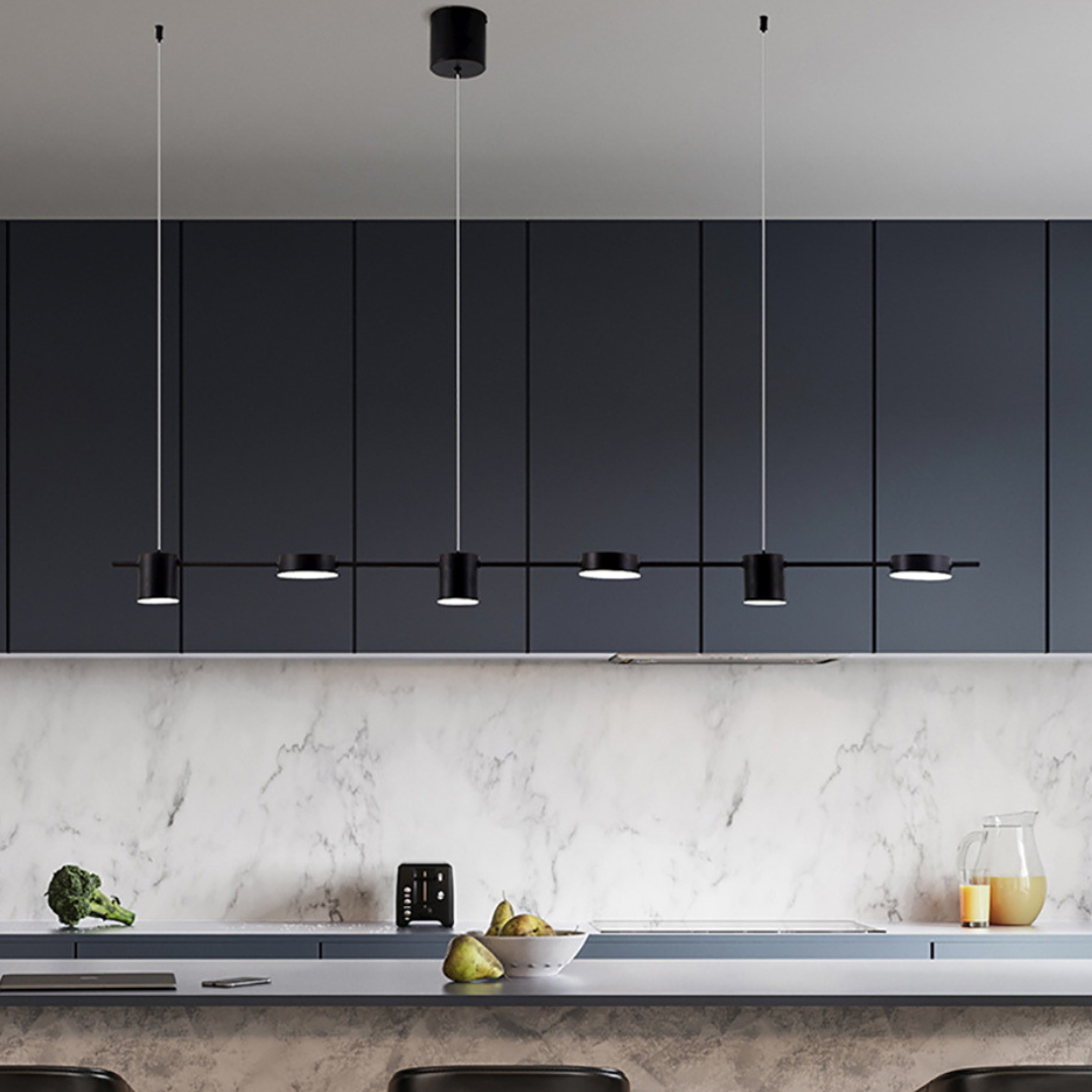 Moderne Hanglamp Zwart en Goud voor Eettafel en Woonkamer met Verstelbare Lichtbronnen 6