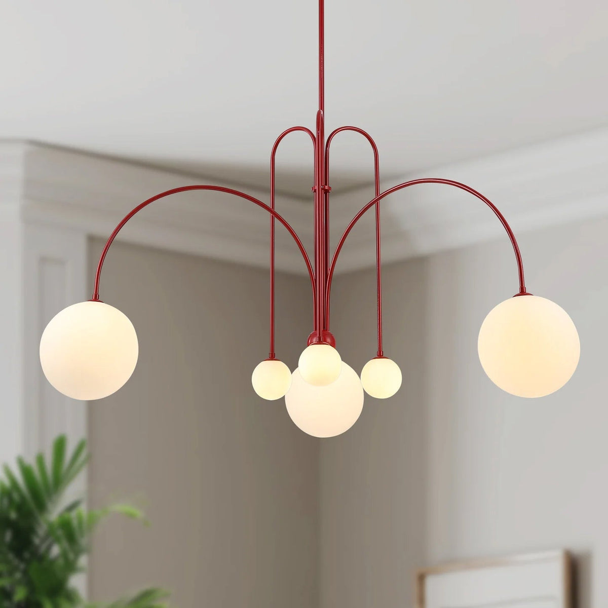 Moderne Kroonluchter Hanglamp met 6 Bollen