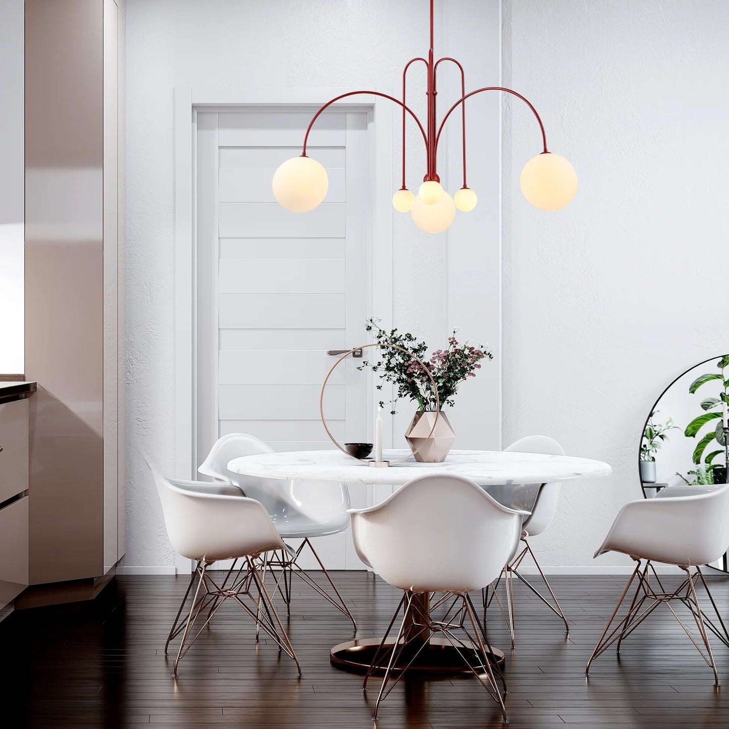 Moderne Hanglamp Zwart van Metaal en Glas voor Eettafel of Woonkamer 4