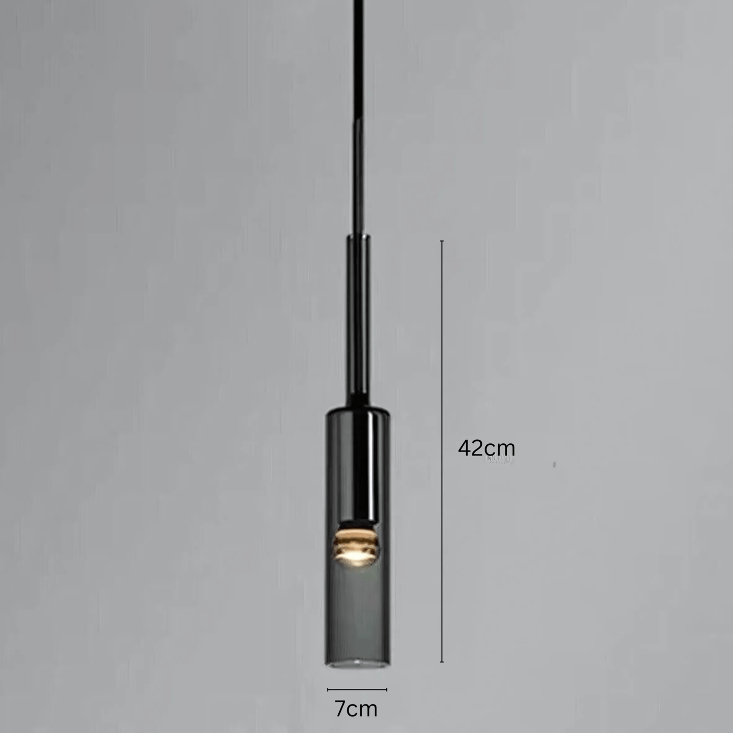 Moderne Hanglamp Zwart voor Eettafel of Woonkamer - Abacus Collectie met Rookglas 0