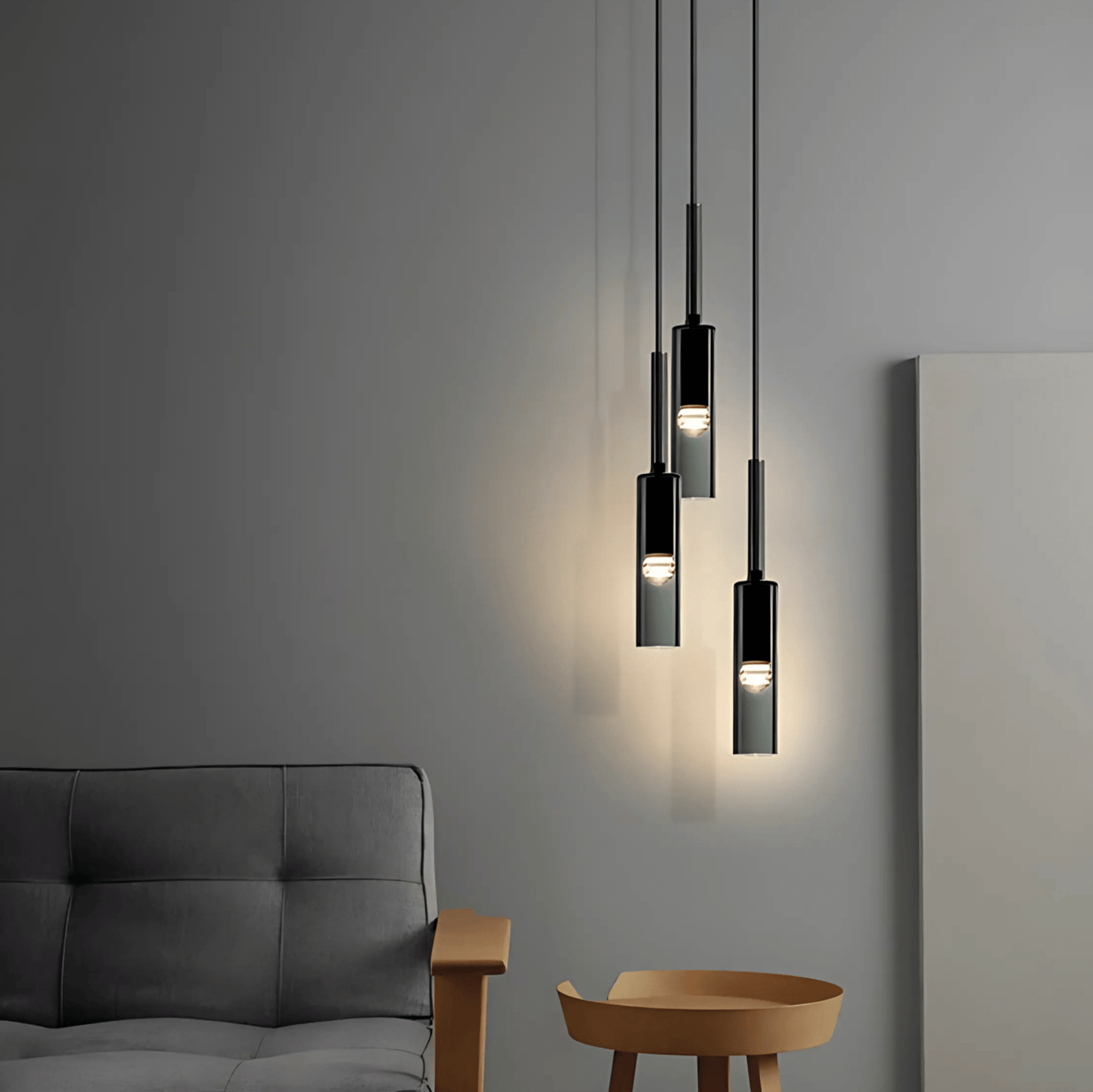 Moderne Hanglamp Zwart voor Eettafel of Woonkamer - Abacus Collectie met Rookglas 3