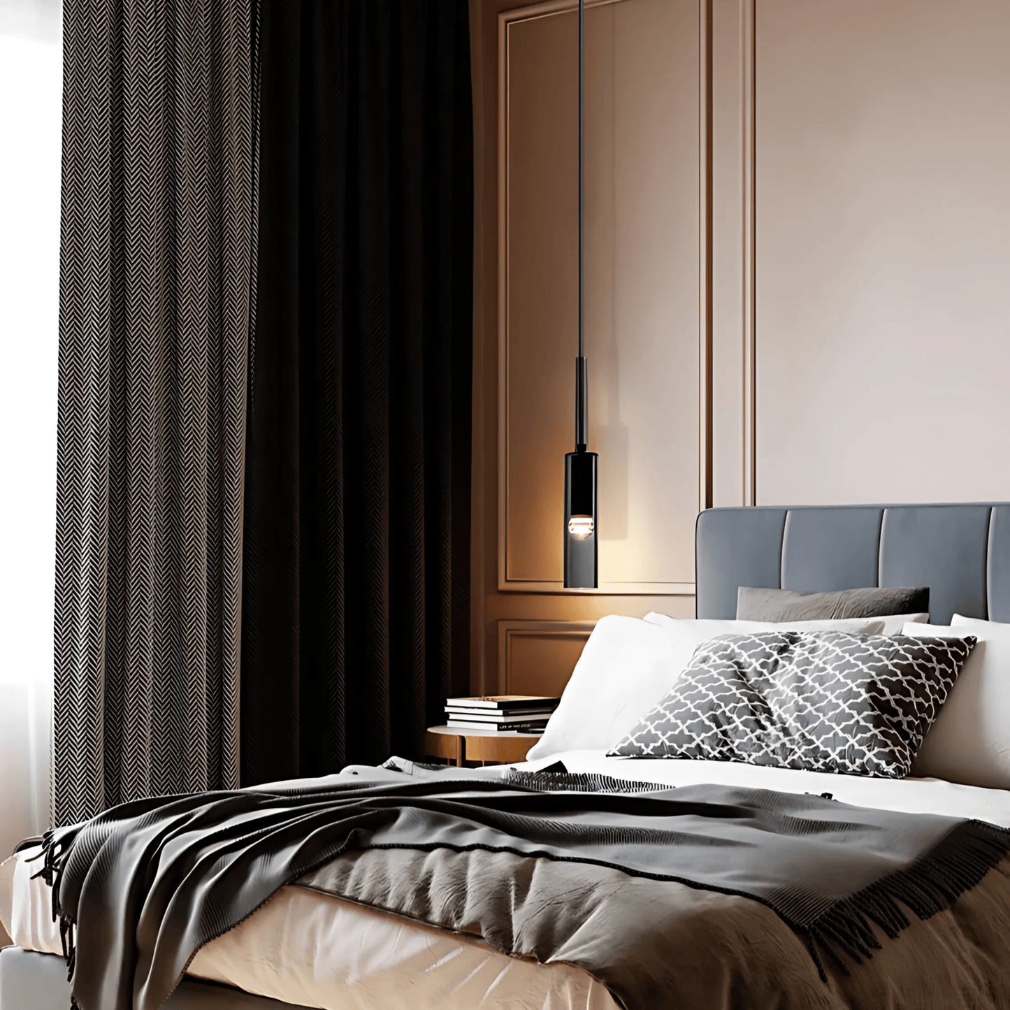 Moderne Hanglamp Zwart voor Eettafel of Woonkamer - Abacus Collectie met Rookglas 4