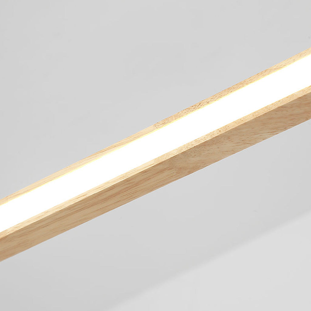 Moderne Kroonluchter van Hout met Verstelbare Lichtkleuren voor Eetkamer 4