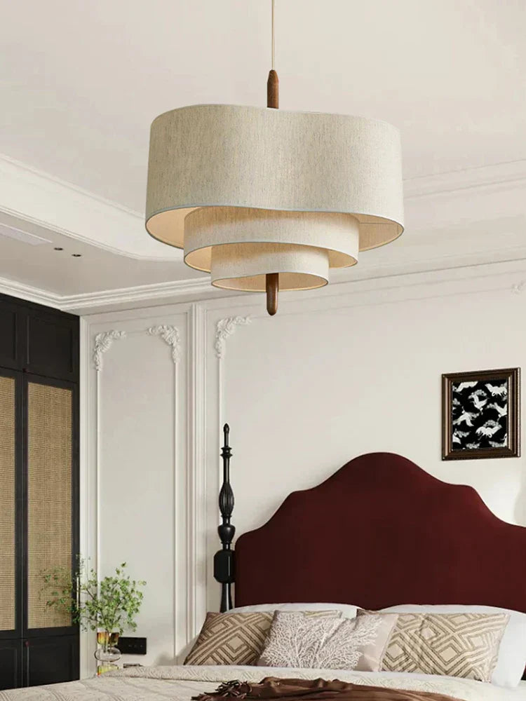 Moderne Hanglamp met Stoffen Kap en Minimalistisch Design voor Sfeervolle Verlichting