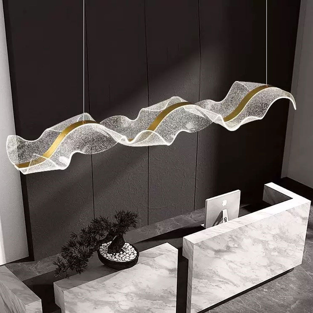Moderne Luxe Hanglamp met Gouden Accenten voor Woonkamer of Eettafel - Dimbaar LED Design 0