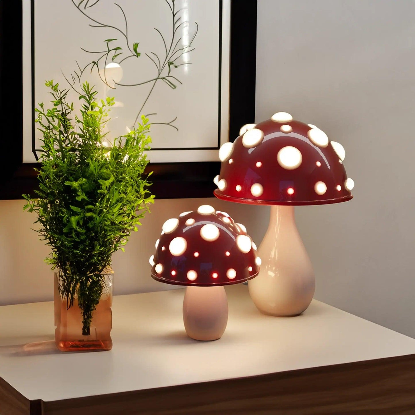 Moderne Paddenstoel Lamp met Dimbare LED Verlichting – Staande Lamp voor Binnengebruik 8