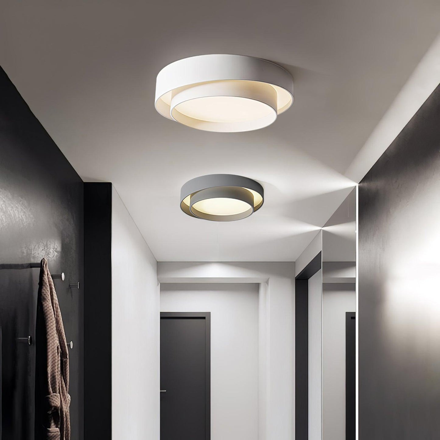 Moderne Plafondlamp Zwart met LED Verlichting – Minimalistische Plafonniere voor Slaapkamer en Woonkamer 1