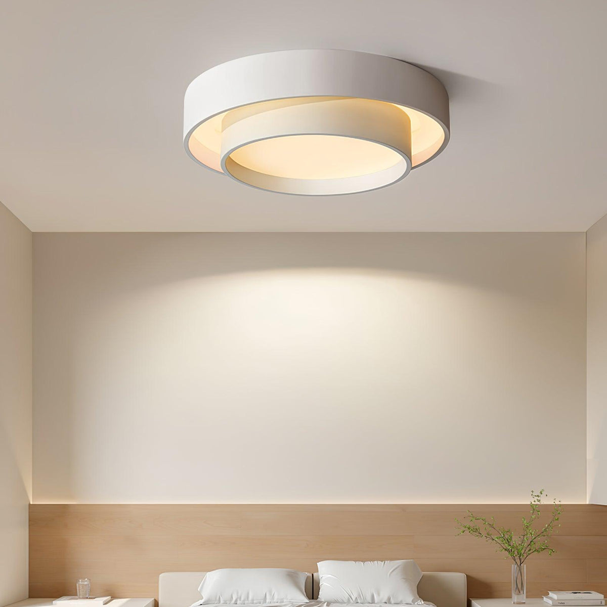 Ronde Halo Plafondlamp - LED Verlichting en Minimalistisch Ontwerp Wit