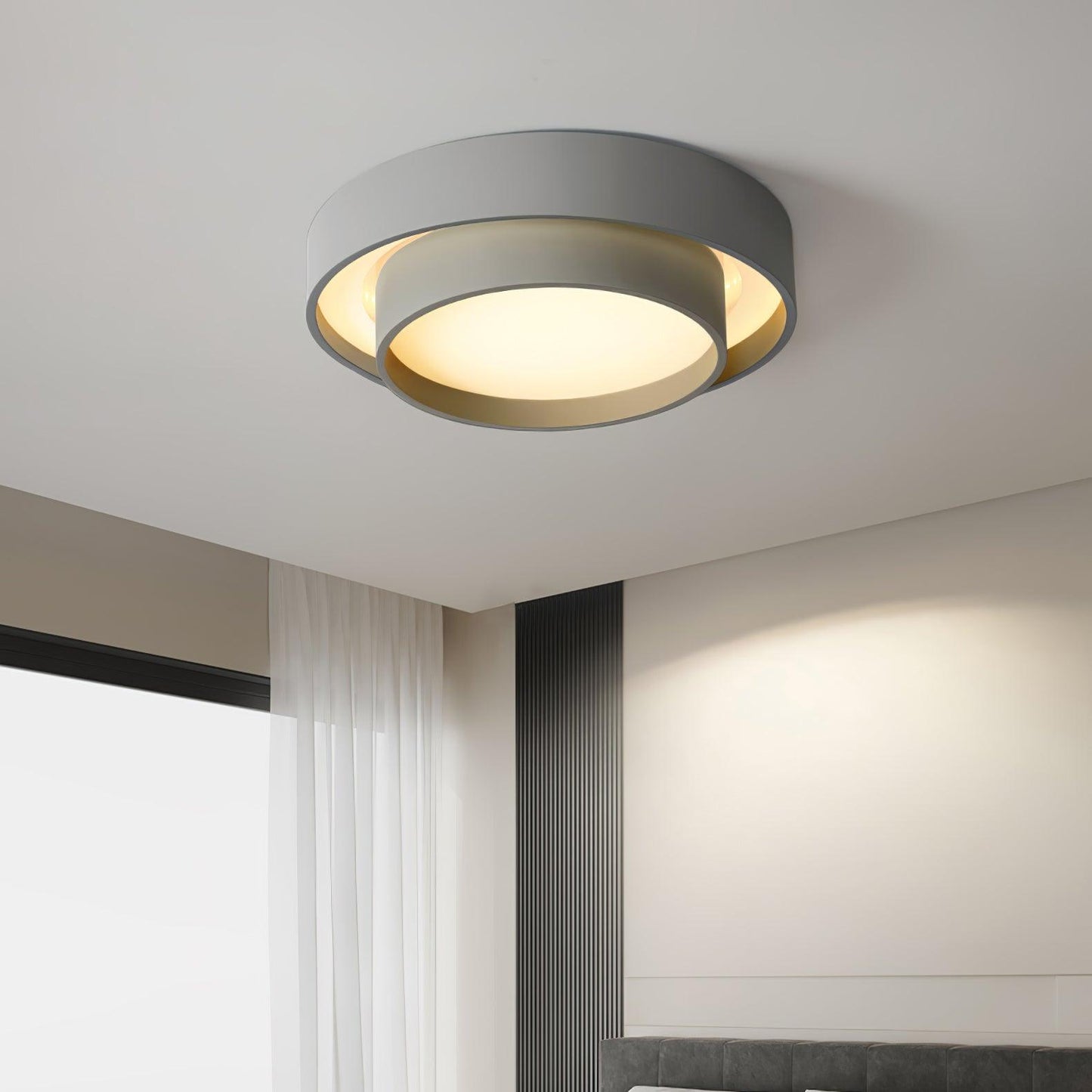 Moderne Plafondlamp Zwart met LED Verlichting – Minimalistische Plafonniere voor Slaapkamer en Woonkamer 6
