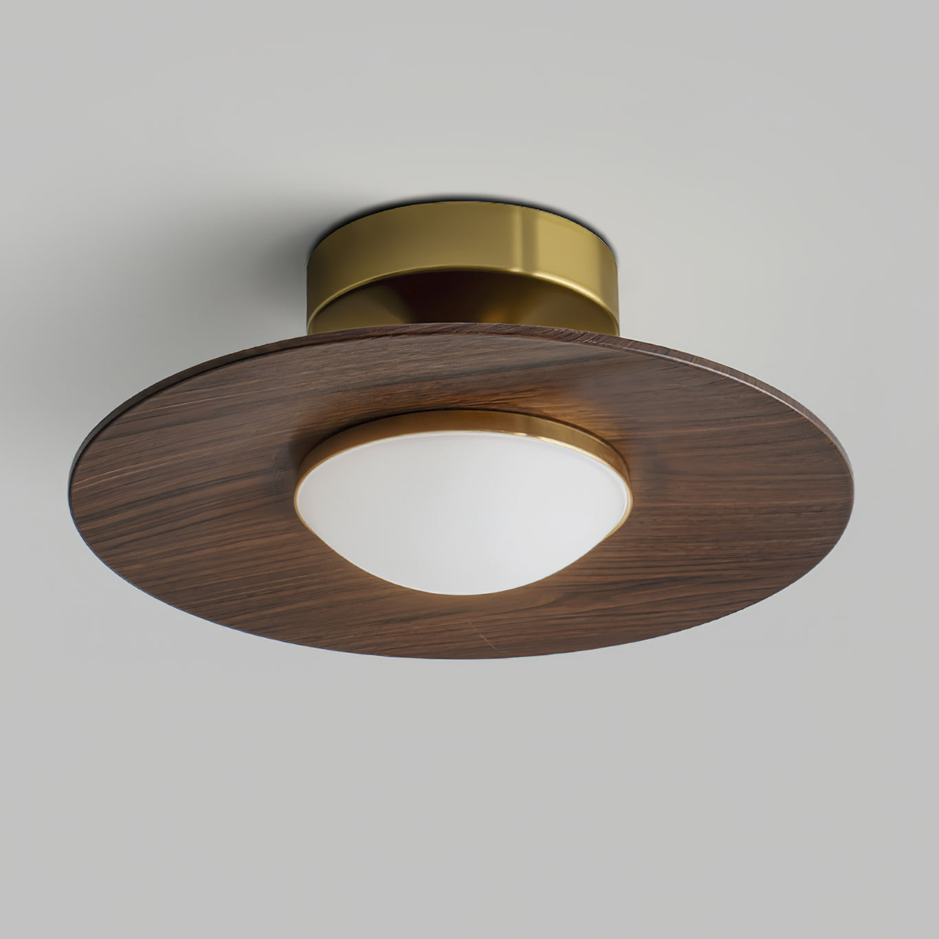 Moderne Plafondlamp met Houten Accent – Geïntegreerde LED Plafonnière voor Slaapkamer en Keuken 8