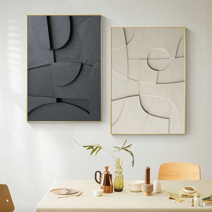 Moderne Schilderijen – Geometrisch Kunstwerk voor aan de Muur in Diverse Maten 2