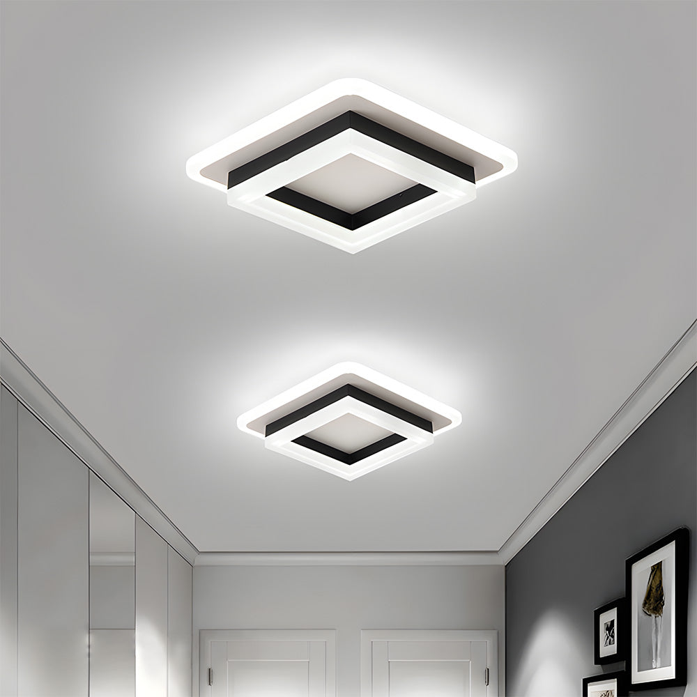 Moderne Vierkante LED Plafondlamp voor Slaapkamer en Gang – 24W, 1920 Lumen Plafonniere 0