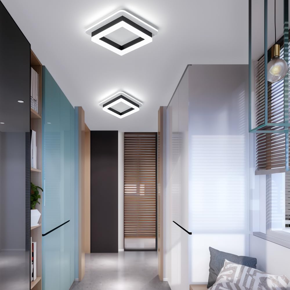 Moderne Vierkante LED Plafondlamp voor Slaapkamer en Gang – 24W, 1920 Lumen Plafonniere 4