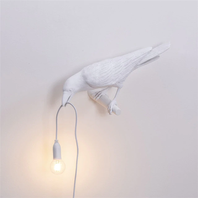 Wandlamp Raaf Ontwerp met LED Wit