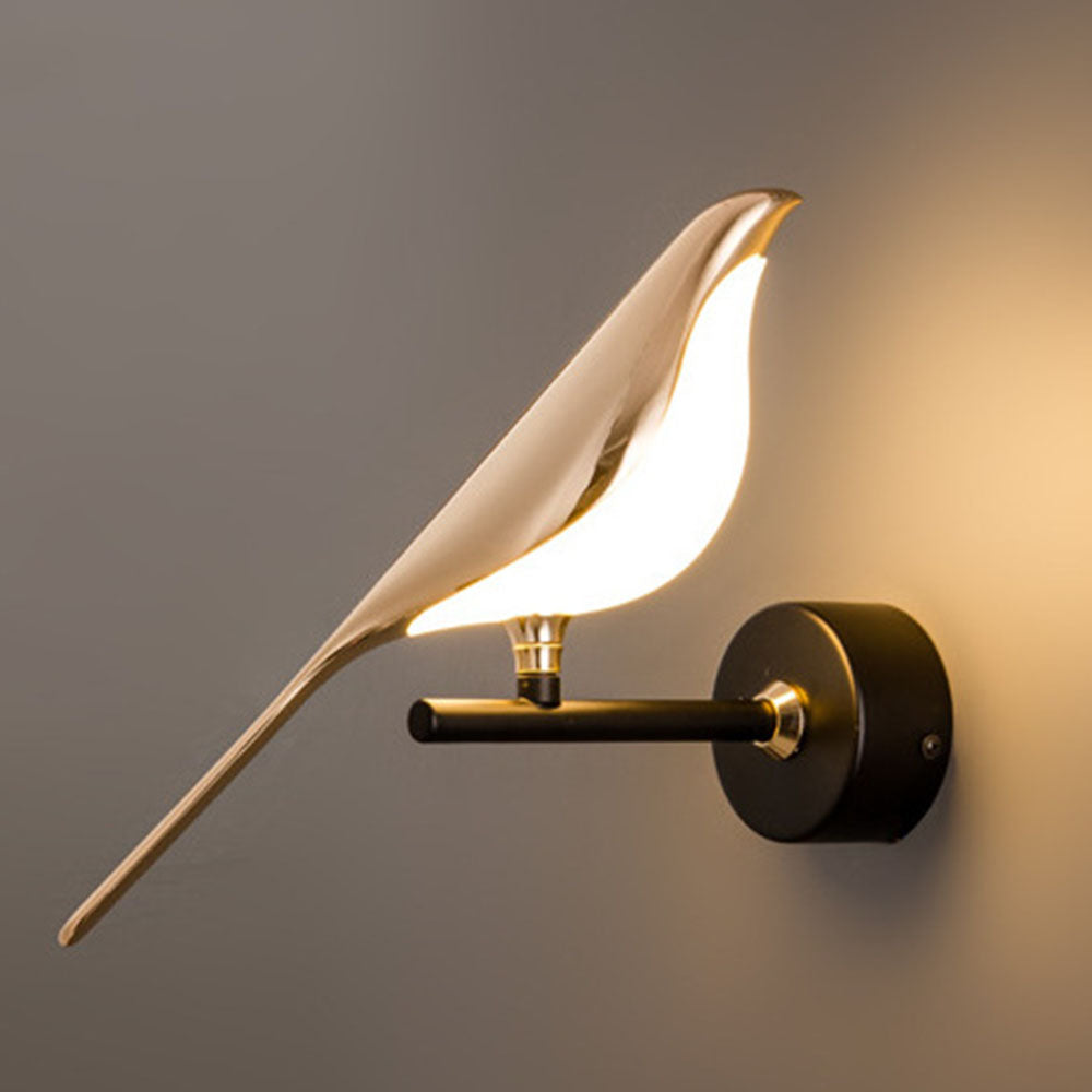 Moderne Wandlamp Zwart met Vogelontwerp - Energiezuinige LED Muurlamp voor Binnen 0