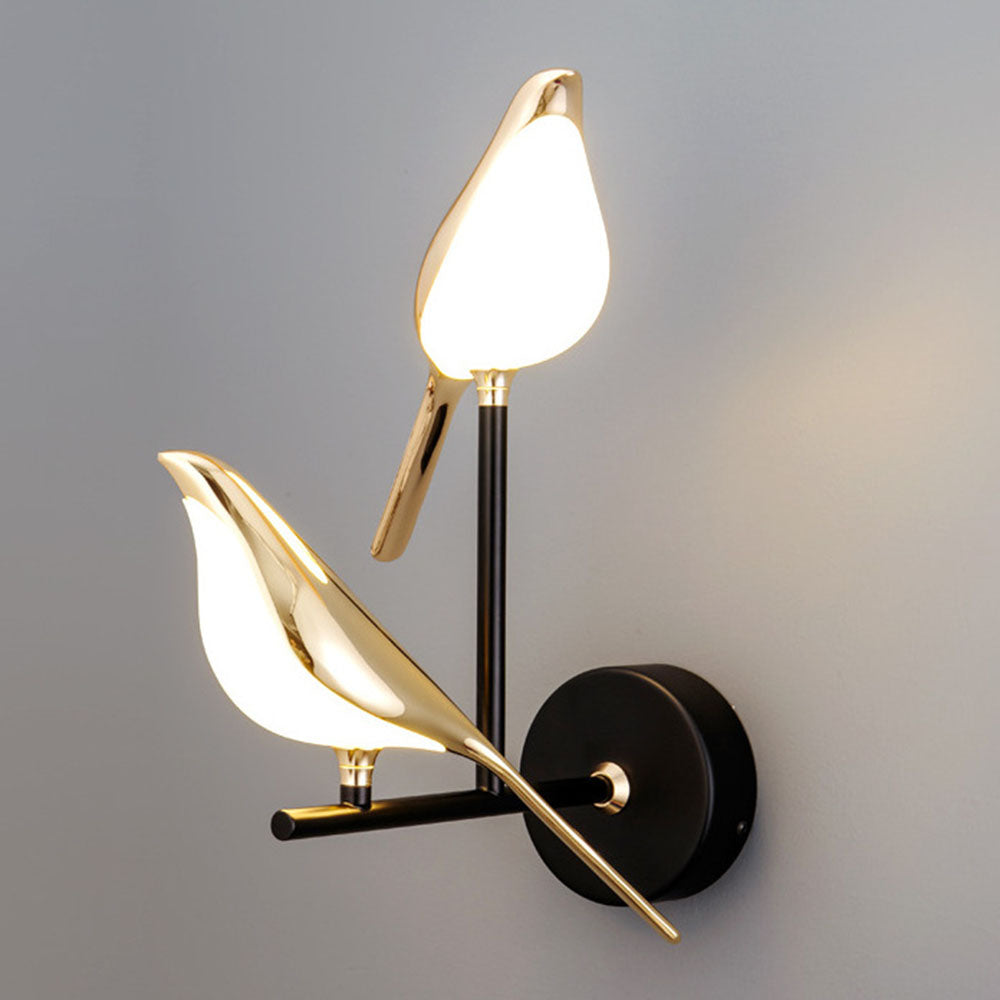 Moderne Wandlamp Zwart met Vogelontwerp - Energiezuinige LED Muurlamp voor Binnen 10