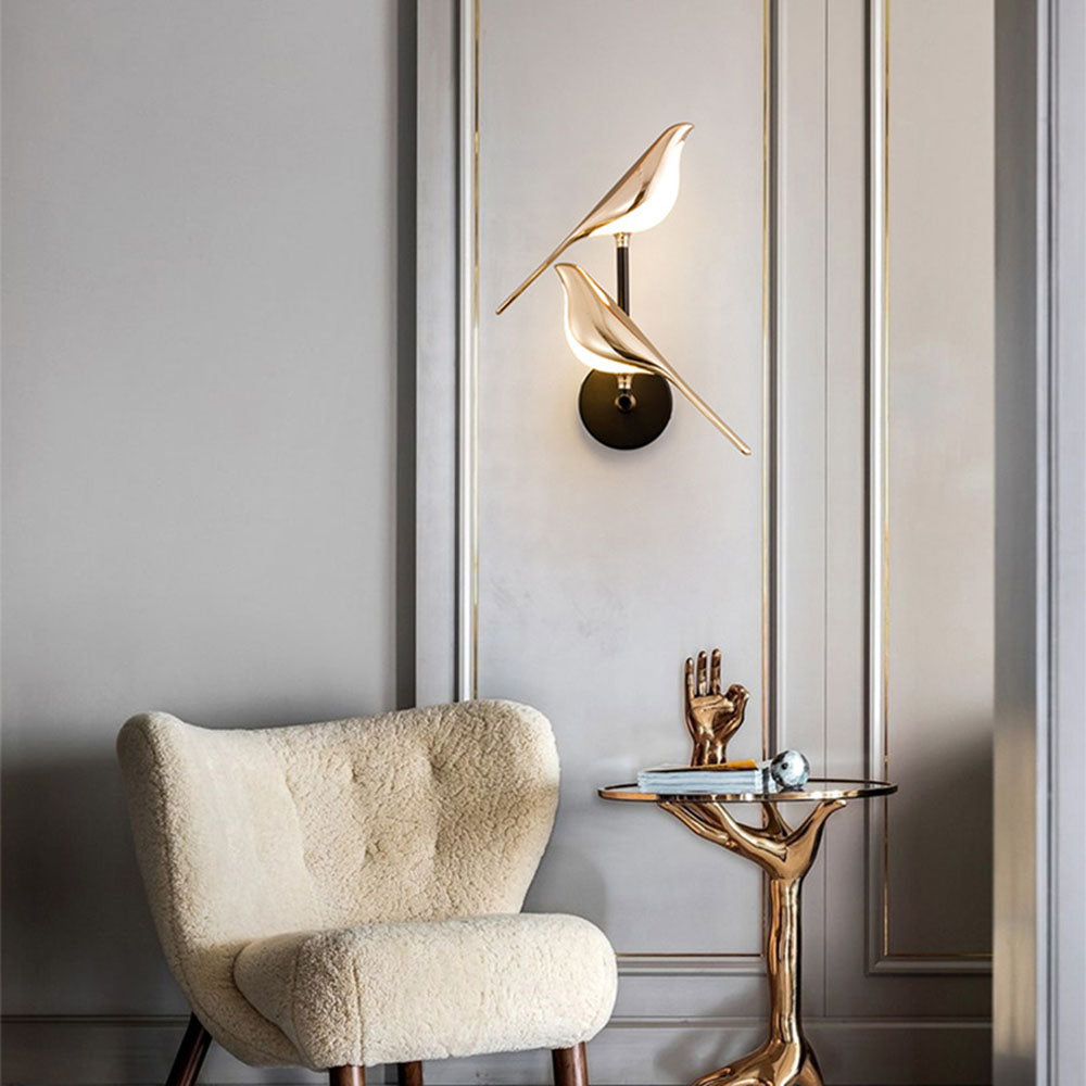 Moderne Wandlamp Zwart met Vogelontwerp - Energiezuinige LED Muurlamp voor Binnen 11