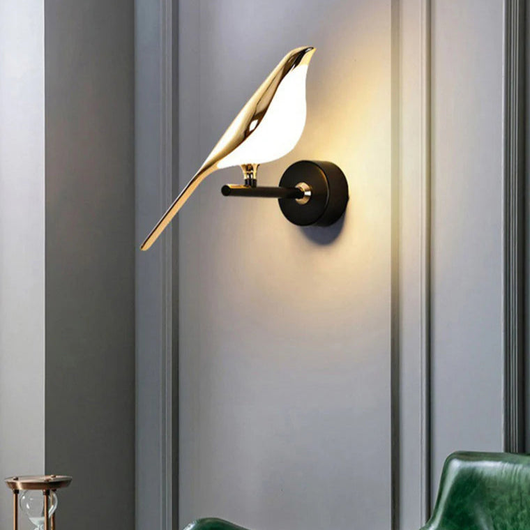 Moderne Wandlamp Zwart met Vogelontwerp - Energiezuinige LED Muurlamp voor Binnen 5