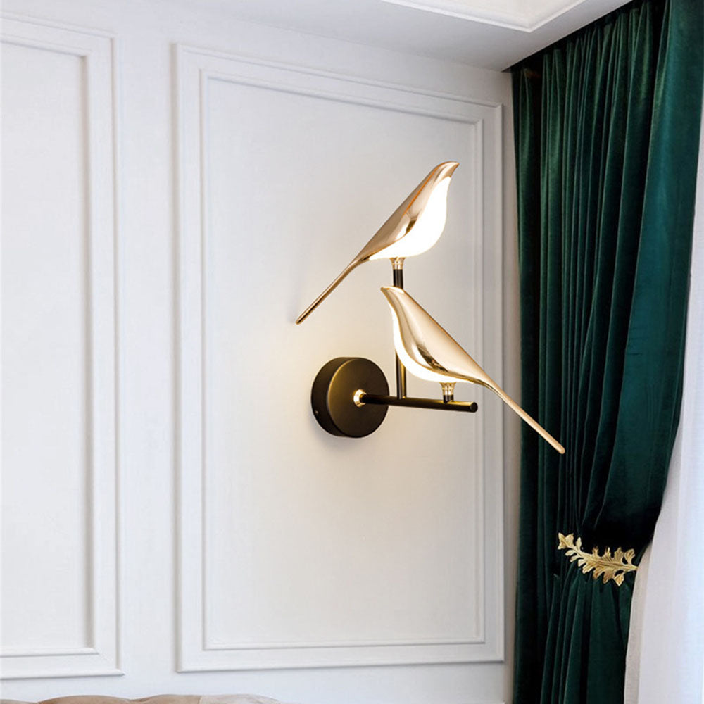 Moderne Wandlamp Zwart met Vogelontwerp - Energiezuinige LED Muurlamp voor Binnen 9