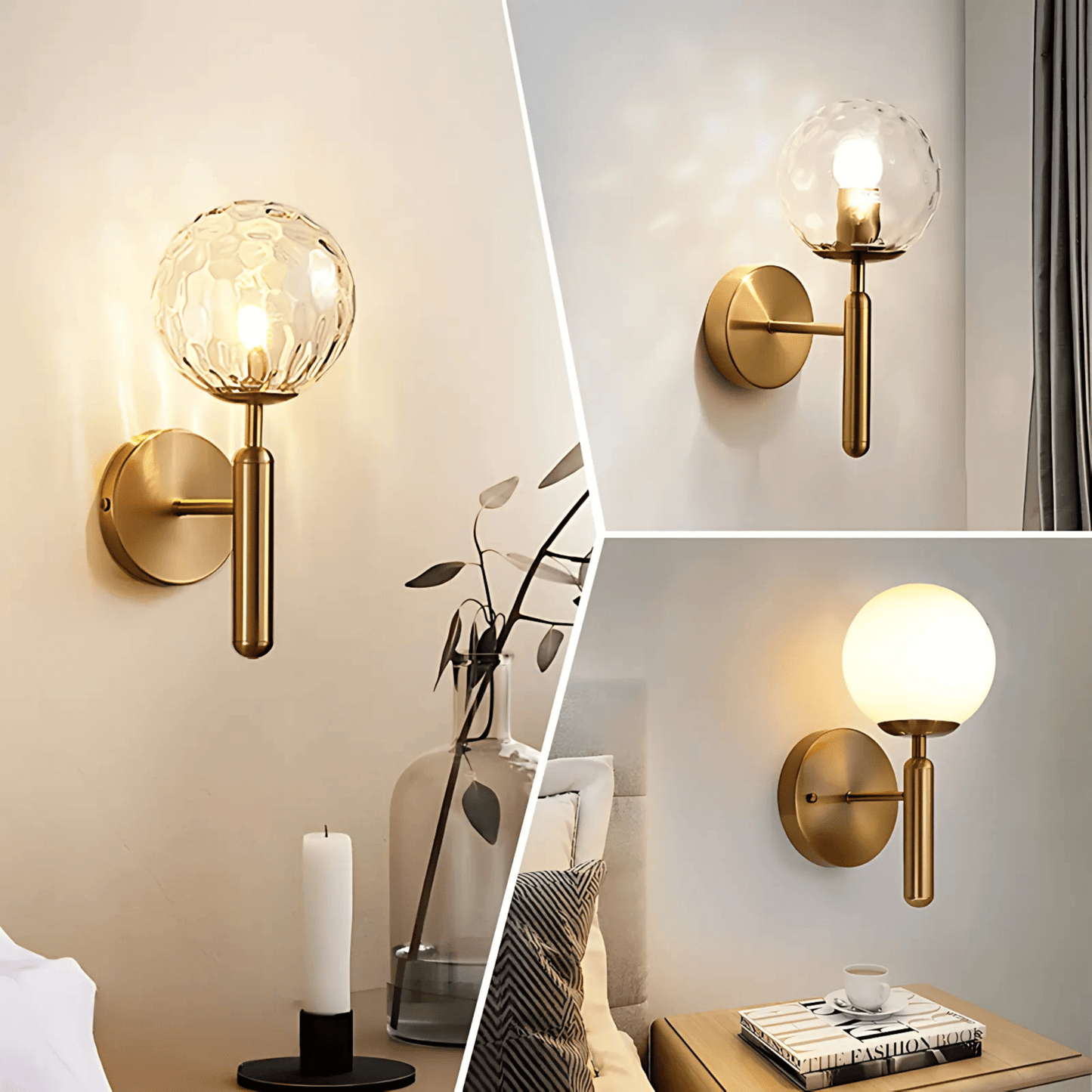 Moderne Wandlamp met Dimbare E27 Fitting en Luxe Koperafwerking voor Binnengebruik 3