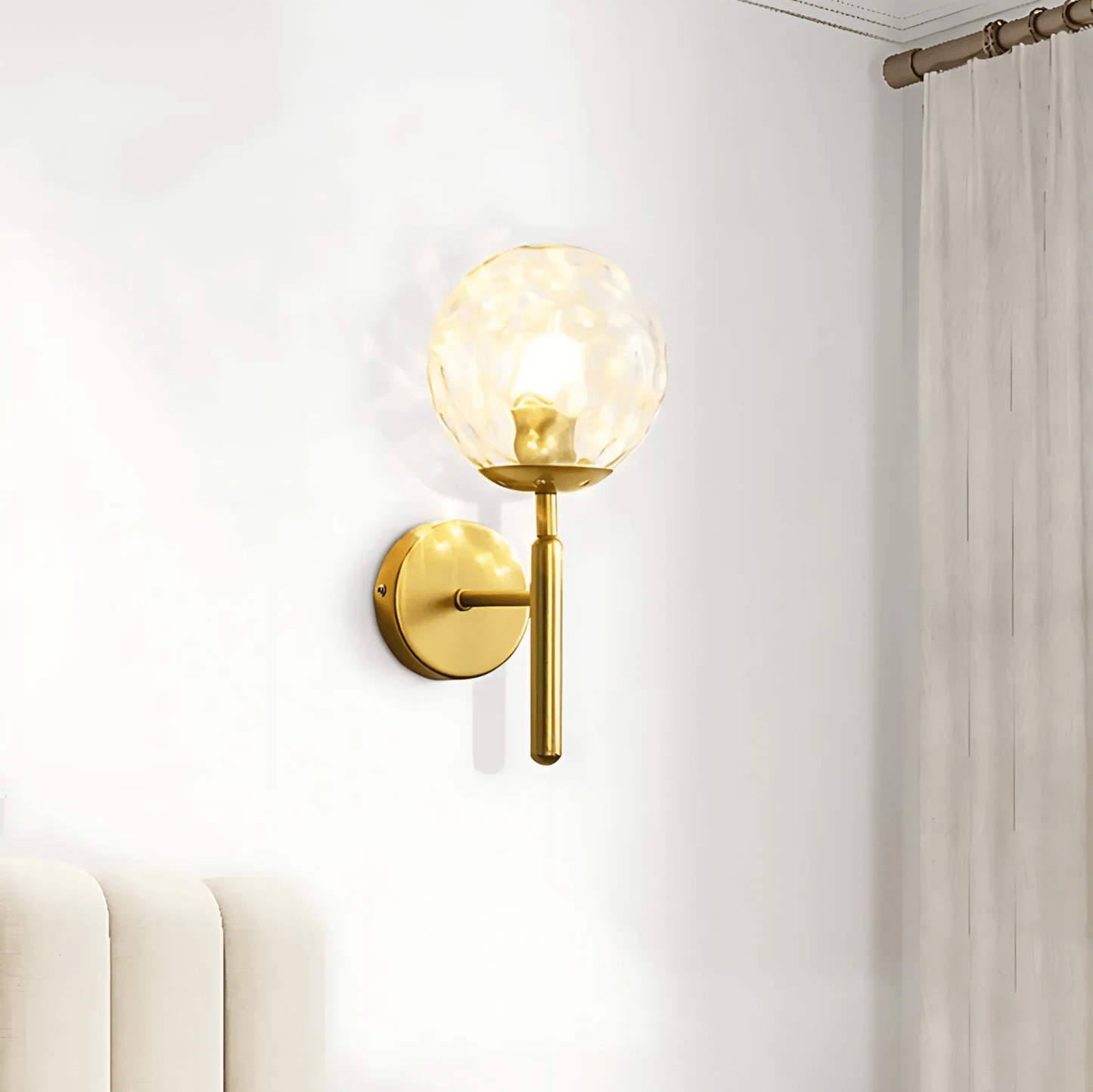 Moderne Wandlamp met Dimbare E27 Fitting en Luxe Koperafwerking voor Binnengebruik 8