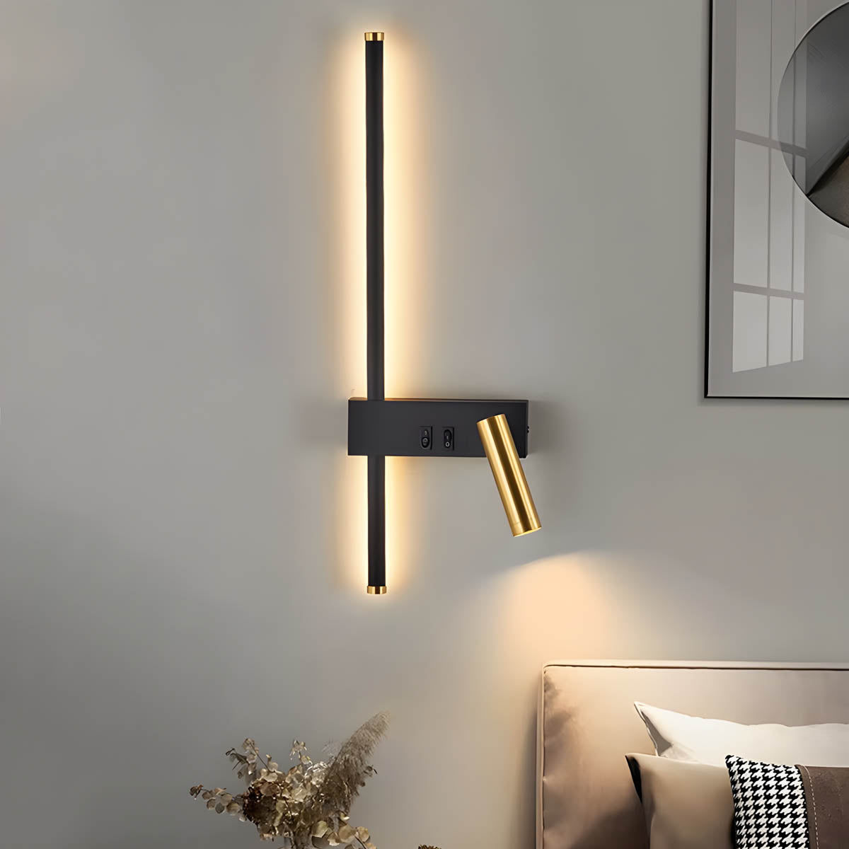 Moderne Wandlamp van Aluminium met Minimalistisch Ontwerp – Zwarte Muurlamp voor Binnengebruik 2