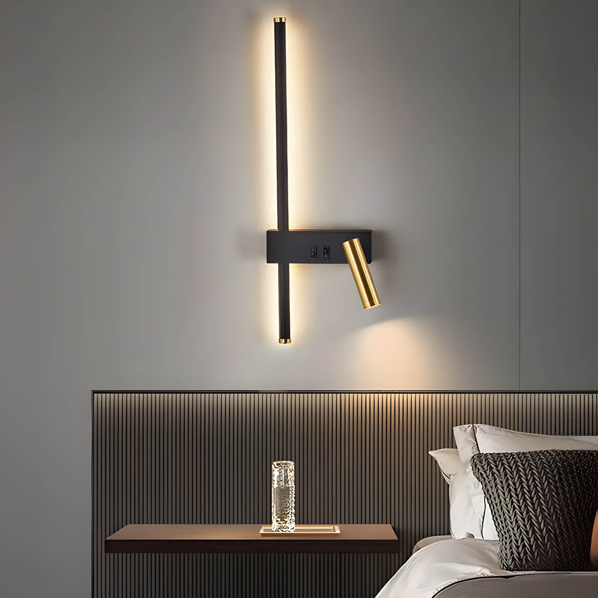 Moderne Wandlamp van Aluminium met Minimalistisch Ontwerp – Zwarte Muurlamp voor Binnengebruik 4