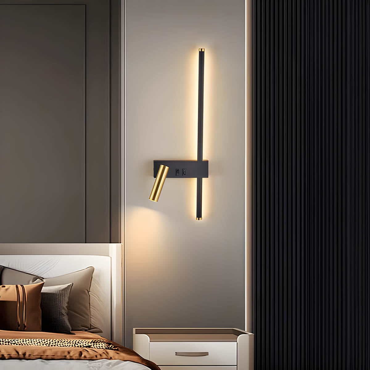 Moderne Wandlamp van Aluminium met Minimalistisch Ontwerp – Zwarte Muurlamp voor Binnengebruik 7