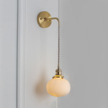 Wandlamp Modern Glas Messing Slaapkamer Messing 12.5cm B