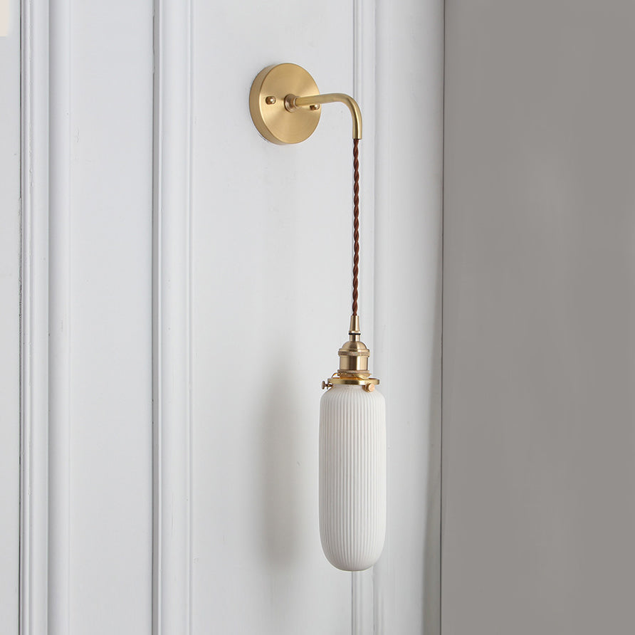 Moderne Wandlamp van Porselein met Messing Aansluiting voor Binnen – Elegante Muurlamp voor Eetkamer en Foyer 7