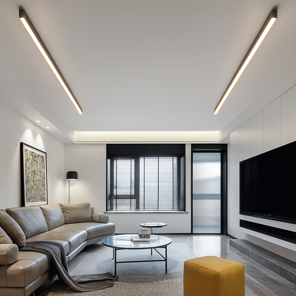 Moderne Zwarte LED Plafondlamp – Stijlvolle Plafonnière Voor Slaapkamer en Woonkamer 2